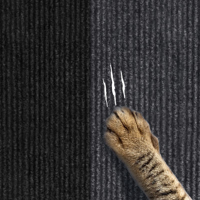 Samoprzylepna mata do drapania dla kota w kolorze mlecznobiałym, zapewniająca ochronę przed schodami