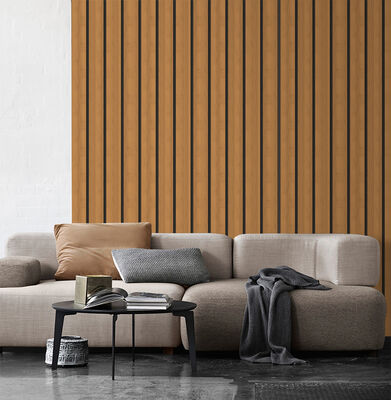 Samoprzylepne, elastyczne panele kratowe z drewna do dekoracji małych miejsc publicznych